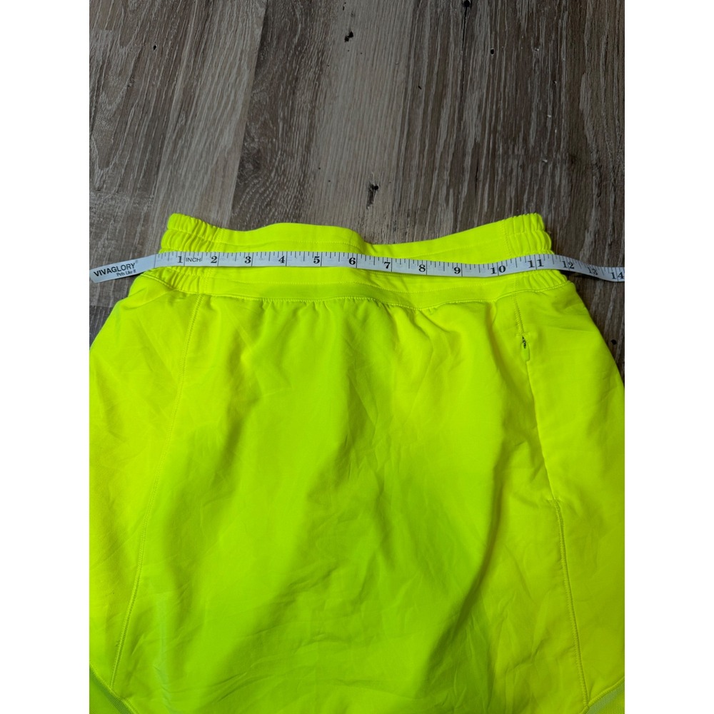 Lululemon Hotty Hot High-Rise Skirt 4 Highlight Yellow Neon Running Skort Flawed - Picture 9 of 11